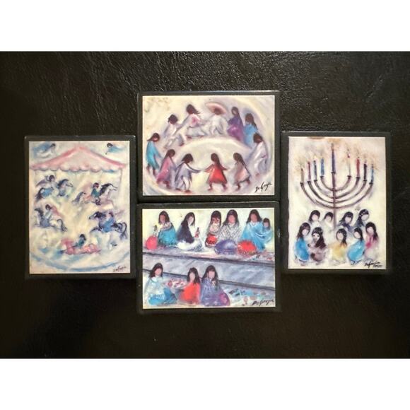 Lot of 5 Ted DeGrazia Refrigerator Magnets Southwest Children Vintage - Picture 1 of 11